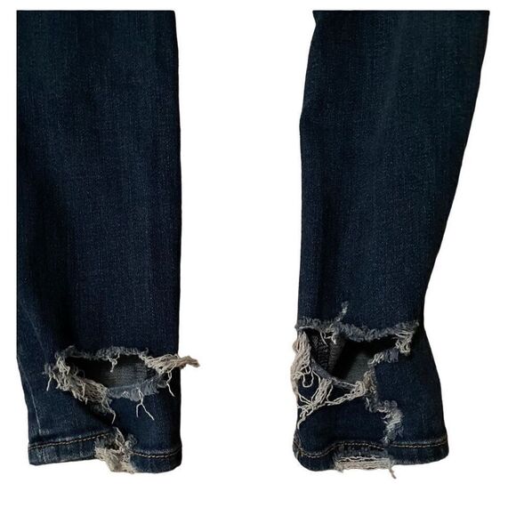 American Eagle Outfitters Super Stretch X Jegging Jeans Distressed Dark Wash Den - Picture 3 of 8